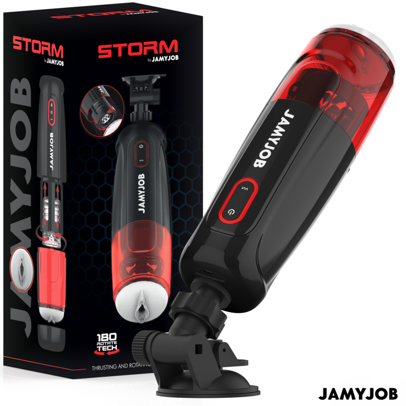 JAMYJOB - MASTURBATORE VAGINALE AUTOMATICO STORM 10 MODALITÀ DI ROTAZIONE E SPINTA