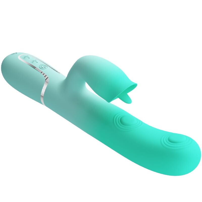 PRETTY LOVE - VIBRATORE CONIGLIO MULTIFUNZIONE GIGI VERDE ACQUA