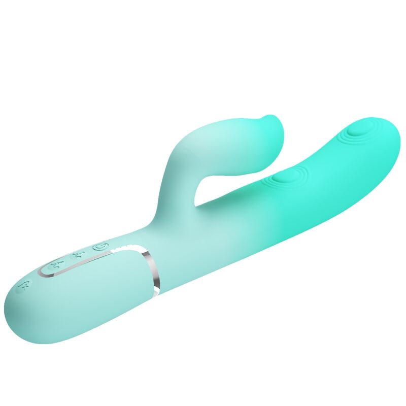 PRETTY LOVE - VIBRATORE CONIGLIO MULTIFUNZIONE GIGI VERDE ACQUA