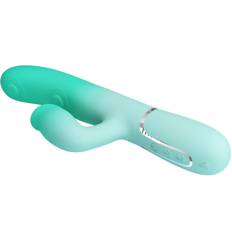 PRETTY LOVE - VIBRATORE CONIGLIO MULTIFUNZIONE GIGI VERDE ACQUA