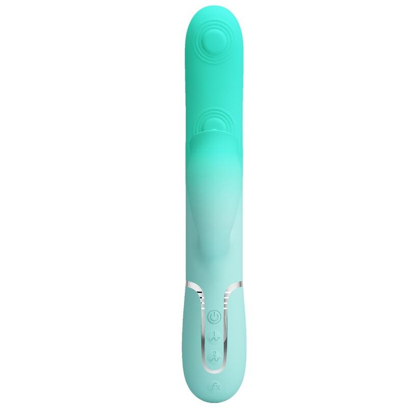 PRETTY LOVE - VIBRATORE CONIGLIO MULTIFUNZIONE GIGI VERDE ACQUA