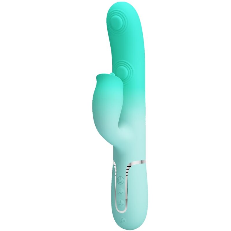 PRETTY LOVE - VIBRATORE CONIGLIO MULTIFUNZIONE GIGI VERDE ACQUA