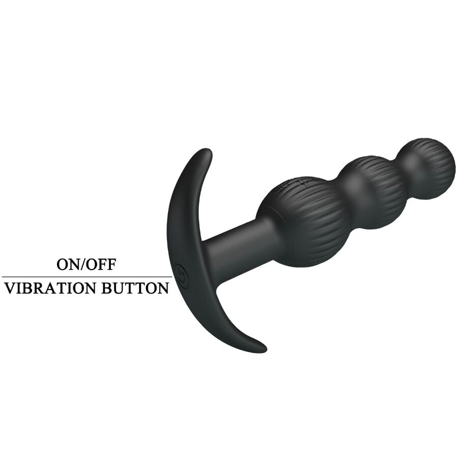 PRETTY LOVE - VIBRATORE ANALE SIDNEY 10 VIBRAZIONI NERO