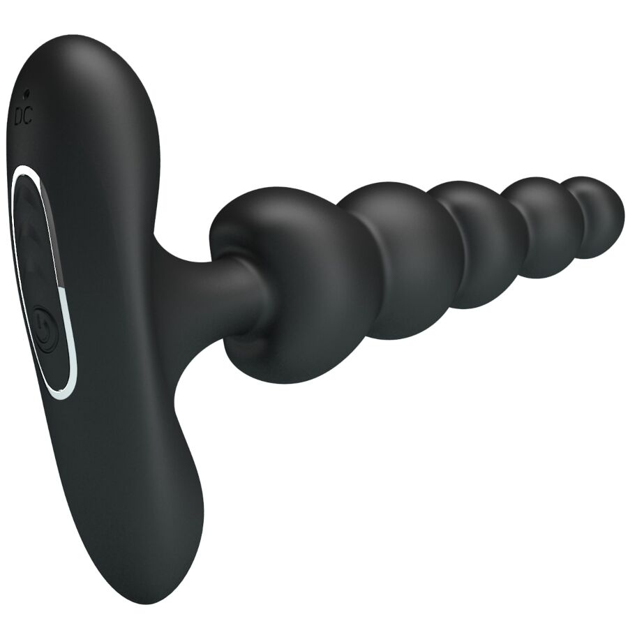 PRETTY LOVE - VIBRATORE ANALE CORBAN 10 VIBRAZIONI NERO
