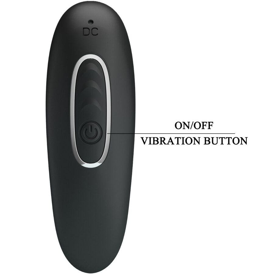 PRETTY LOVE - VIBRATORE ANALE CORBAN 10 VIBRAZIONI NERO