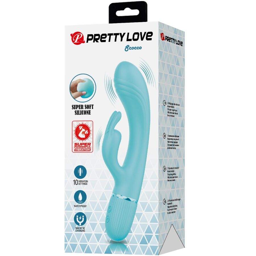 PRETTY LOVE - VIBRATORE CONIGLIO TURCHESE SCOCCO