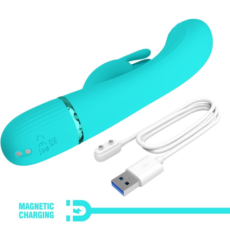 PRETTY LOVE - VIBRATORE CONIGLIO TURCHESE SCOCCO