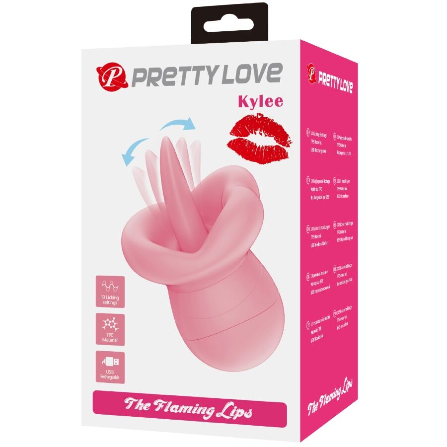 PRETTY LOVE - KYLEE CLITORIDE STIMOLANTE LINGUA 10 VIBRAZIONI ROSA NUDO