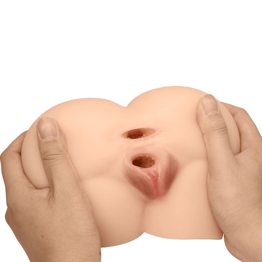 CRAZY BULL - VIBRATORE POSTERIORE ROLONDA CON VAGINA E ANO NATURALI REALISTICI