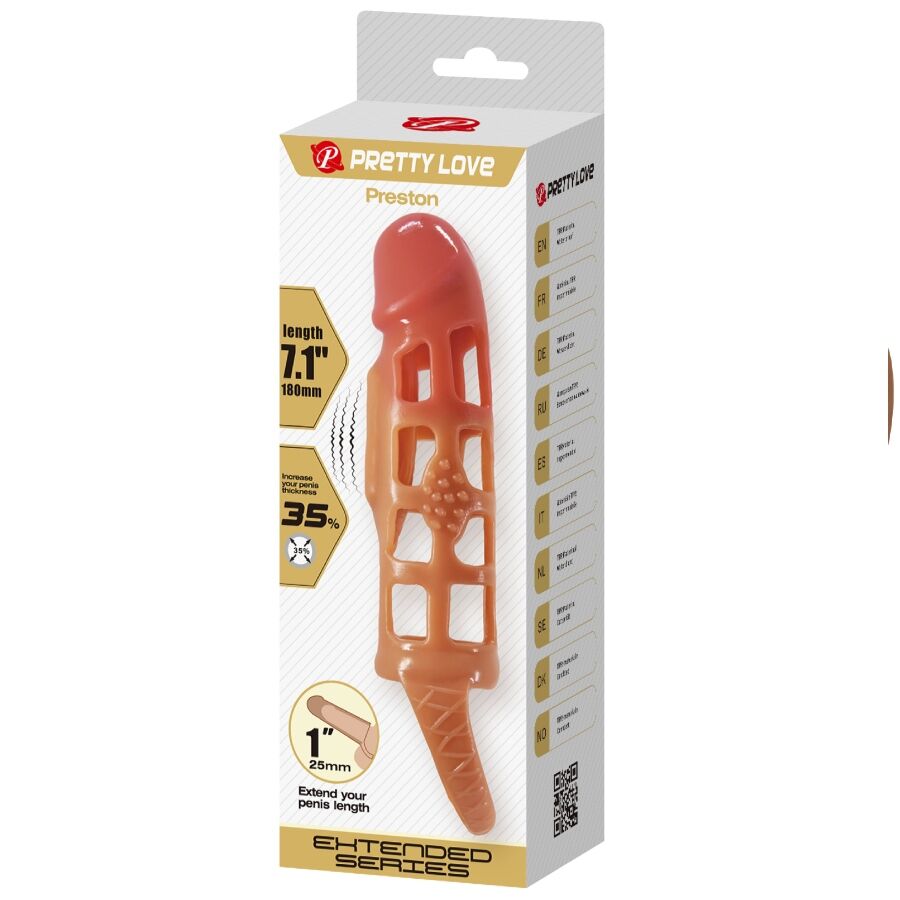 PRETTY LOVE - GUAINA VIBRANTE PER PENE PRESTON 18 CM