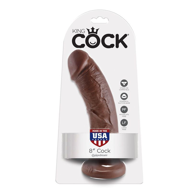 KING COCK - 8 PENI MARRONI 20,3 CM