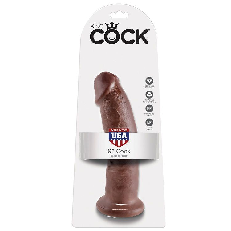 KING COCK - 9 PENI MARRONI 22,9 CM