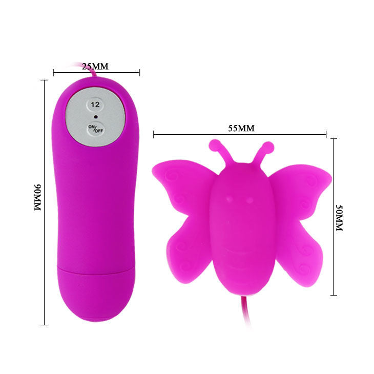 DANCE - STIMOLATORE CLITORIDEO A FARFALLA LOVE EGGS 12 VELOCITÀ LILLA TELECOMANDO