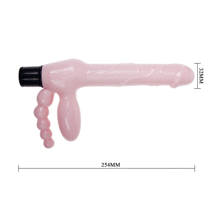 DANCE - IMBRACATURA SENZA FILI IN TPR CON VIBRAZIONE E STIMOLAZIONE ANALE 25,4 CM
