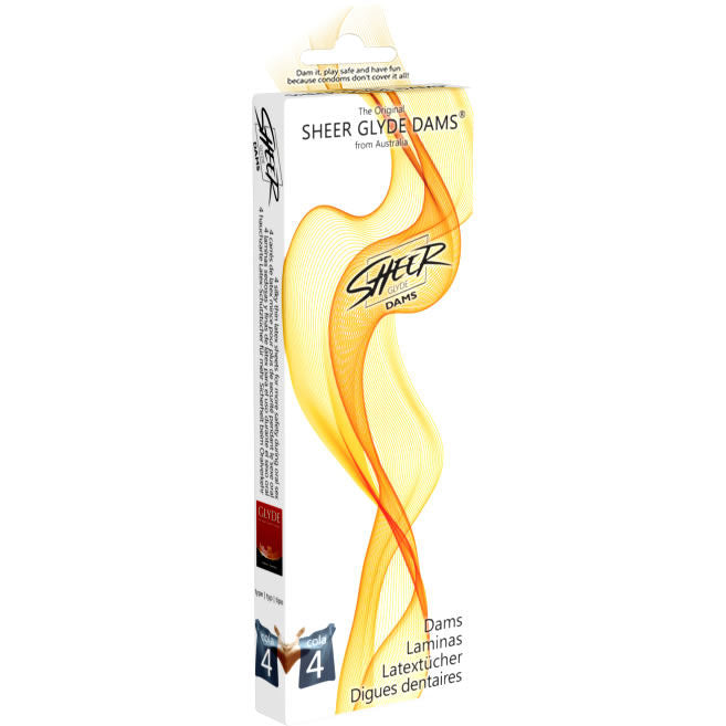 SHEER GLYDE - COLLA PER SESSO ORALE IN FOGLI DI LATTICE DAMS