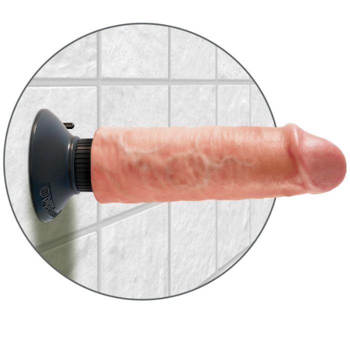 KING COCK - VIBRATORE DILDO 15,24 CM NATURALE