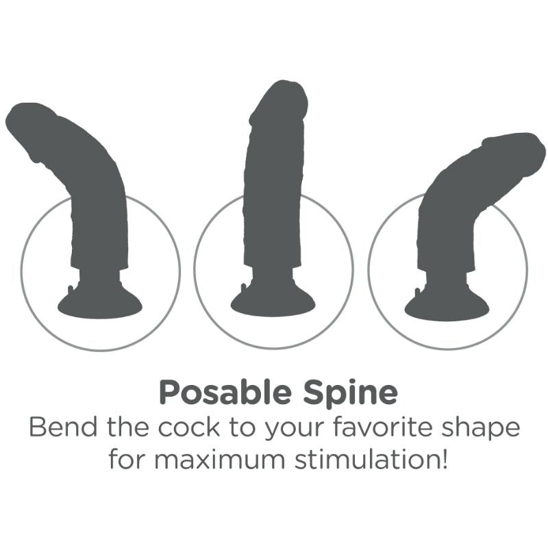 KING COCK - VIBRATORE DILDO 15,24 CM NATURALE