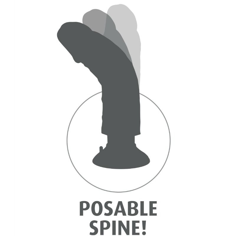 KING COCK - VIBRATORE DILDO 15,24 CM NATURALE