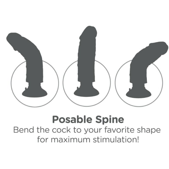 KING COCK - DILDO VIBRANTE CON TESTICOLI 25,5 CM COLORE NATURALE