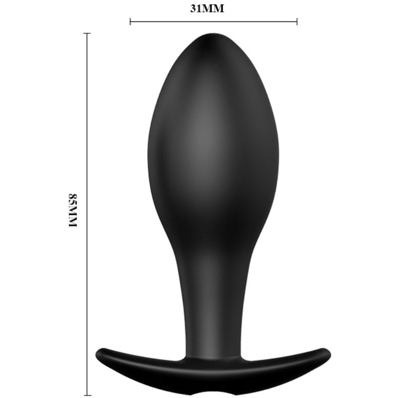 PRETTY LOVE - PLUG ANALE IN SILICONE A FORMA DI ANCORA 12 MODALITÀ DI VIBRAZIONE NERO