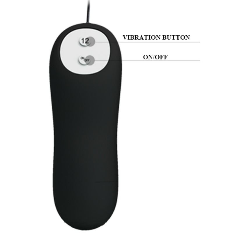 PRETTY LOVE - PLUG ANALE IN SILICONE A FORMA DI ANCORA 12 MODALITÀ DI VIBRAZIONE NERO