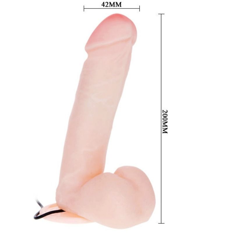 BAILE - DILDO REALISTICO CON VIBRAZIONE E ROTAZIONE 20 CM
