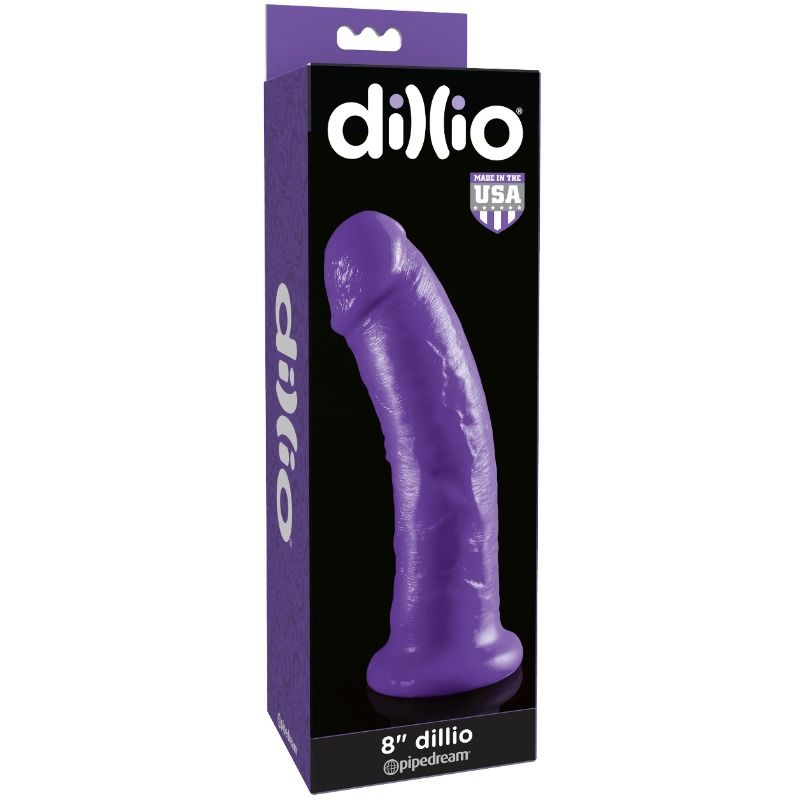 DILLIO - DILDO CON VENTOSA 20,32 CM LILLA