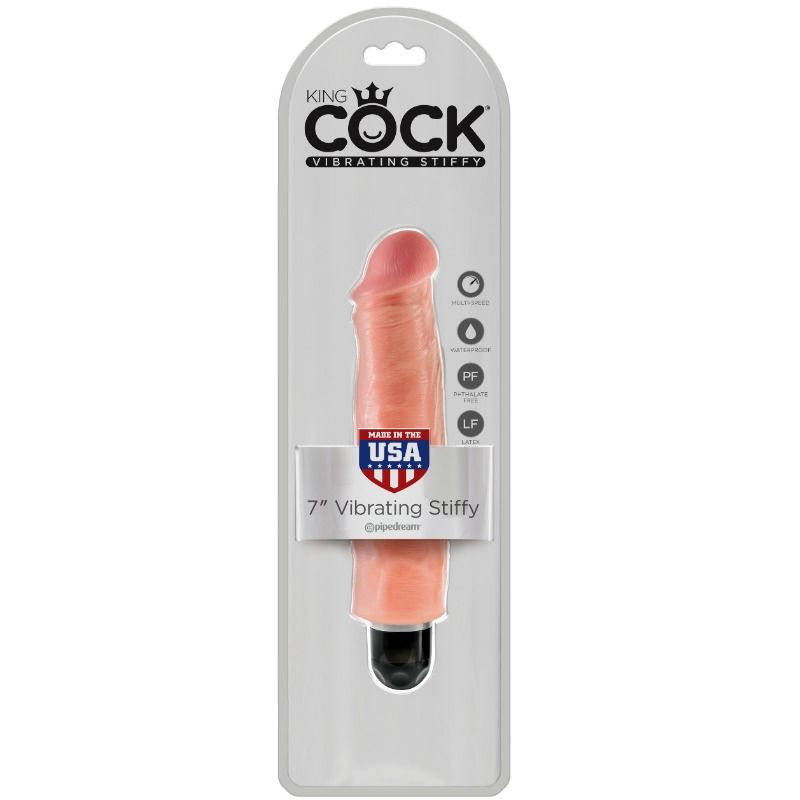 KING COCK - VIBRATORE REALISTICO RIGIDO 17,8 CM NATURALE