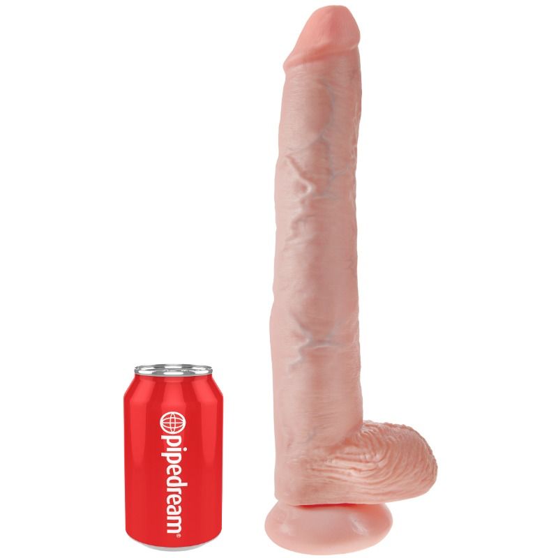 KING COCK - PENE CON TESTICOLI 35,6 CM COLORE NATURALE
