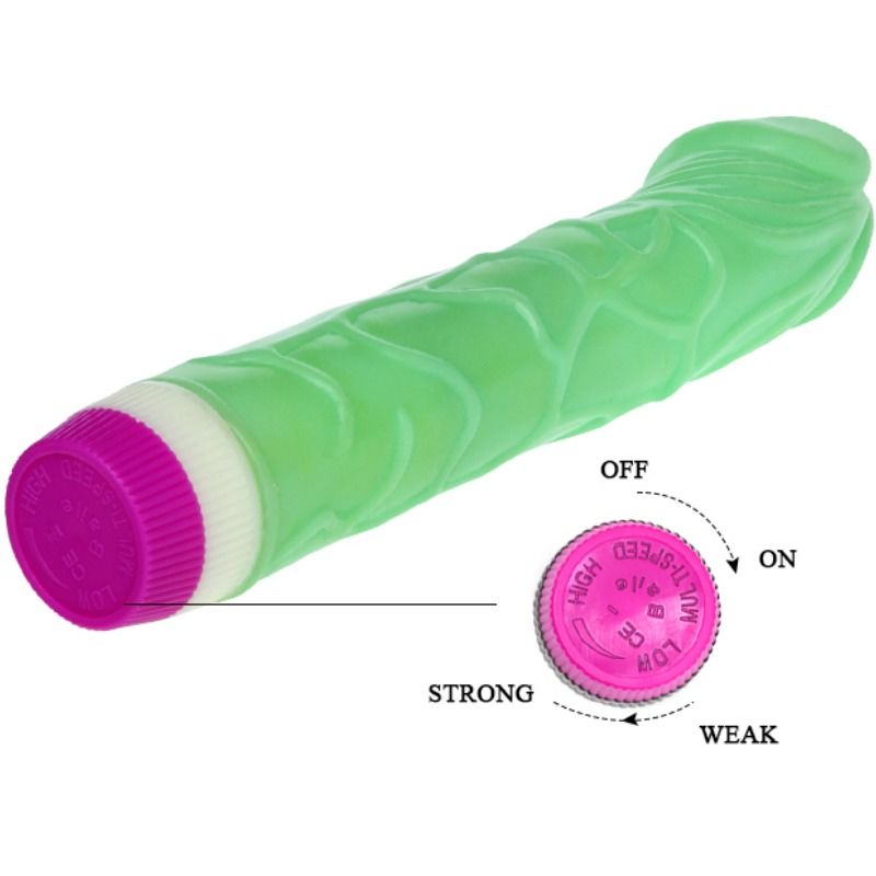 DANCE - VIBRATORE WAVES OF PLEASURE 23 CM VERDE
