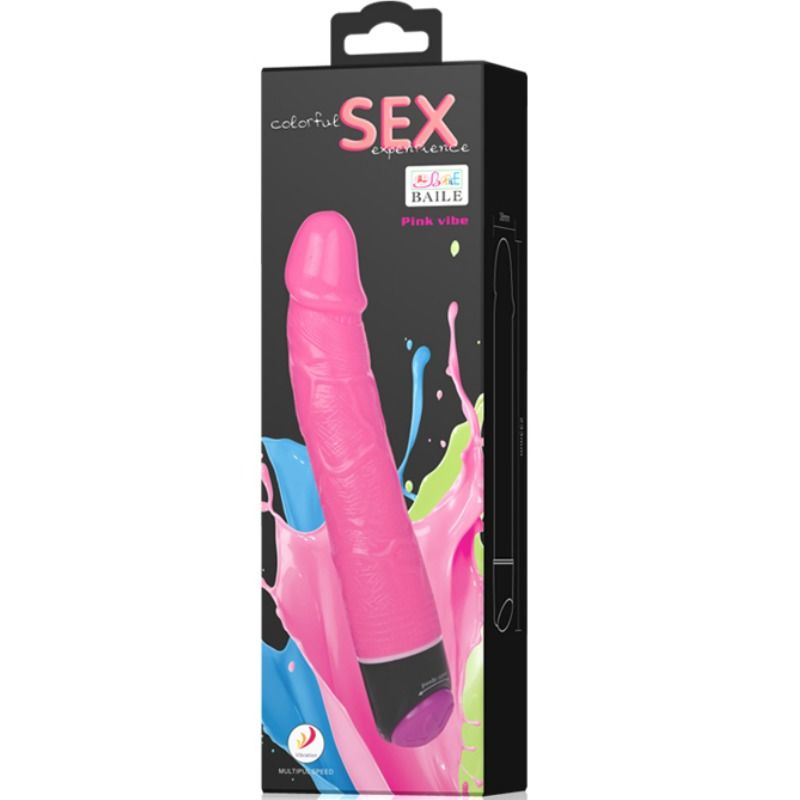 DANCE - VIBRATORE REALISTICO SESSUALE COLORATO ROSA 23 CM