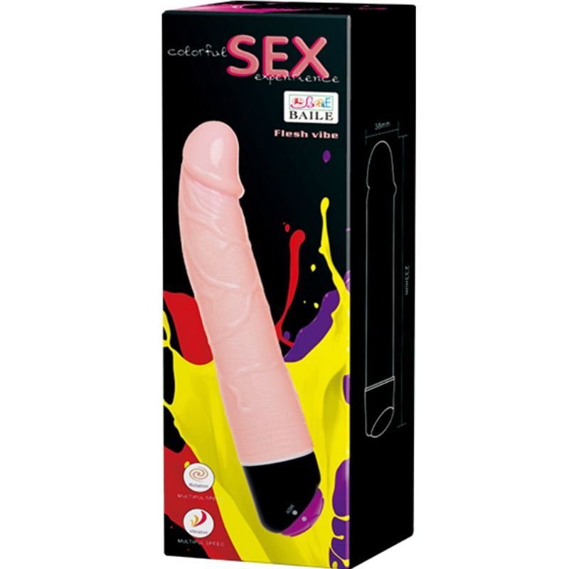 DANZA - VIBRAZIONE E ROTAZIONE SESSUALE COLORATA 24 CM