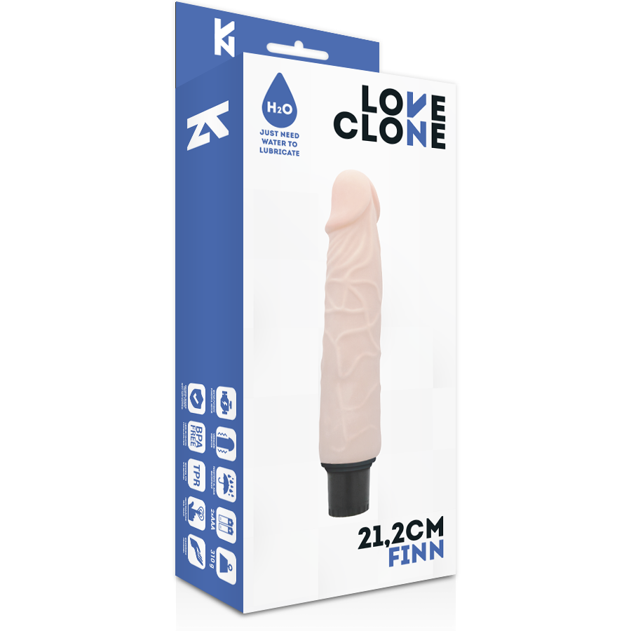 LOVECLONE - FINN VIBRATORE REALISTICO AUTOLUBRIFICANTE 21,2 CM -O- 3,8 CM