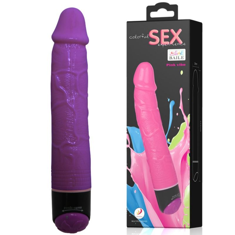 DANCE - VIBRATORE REALISTICO LILLA COLORATO SEX 23 CM
