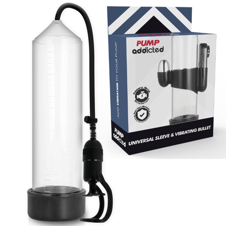 PUMP ADDICTED - POMPA PER L'EREZIONE TRASPARENTE RX5 CON VIBRATORE