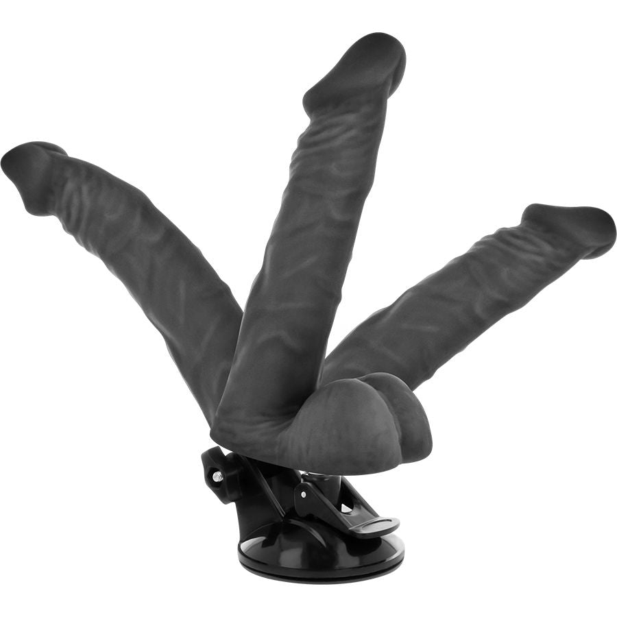 BASECOCK - VIBRATORE REALISTICO ARTICOLABILE TELECOMANDO NERO 20 CM -O- 4,5 CM