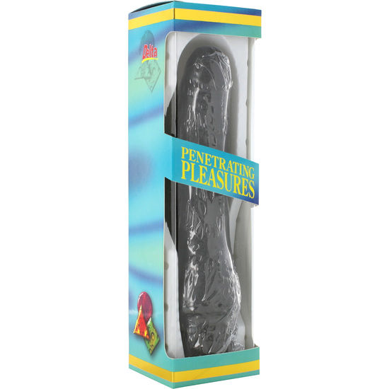 SEVEN CREATIONS - VIBRATORE IN VINILE A FORMA DI P PENE NERO 20 CM
