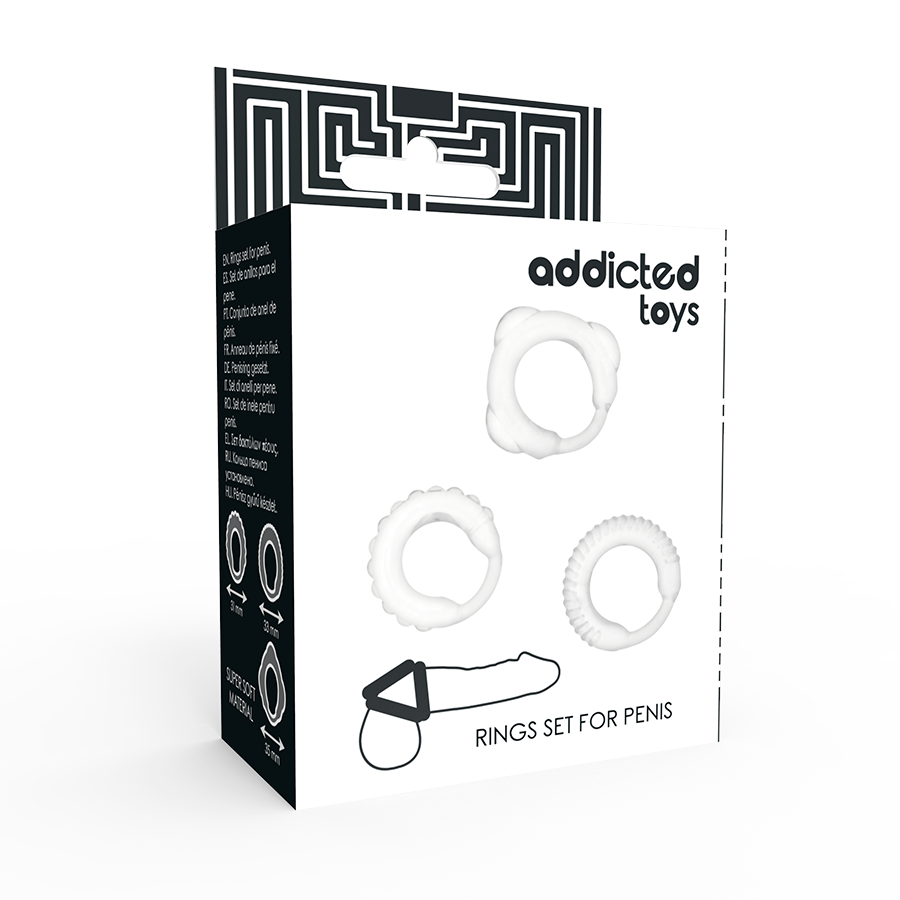 ADDICTED TOYS - SET 3 ANELLI PER PENE TRASPARENTI
