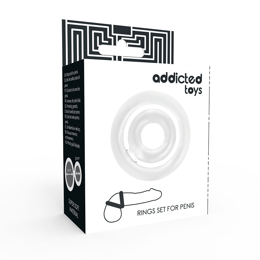ADDICTED TOYS - SET DI ANELLI PER PENE TRASPARENTI POTENZ