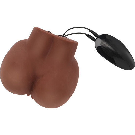 ACT - MASTURBATORE REALISTICO CON GRANDE CULO E VIBRATORE MARRONE