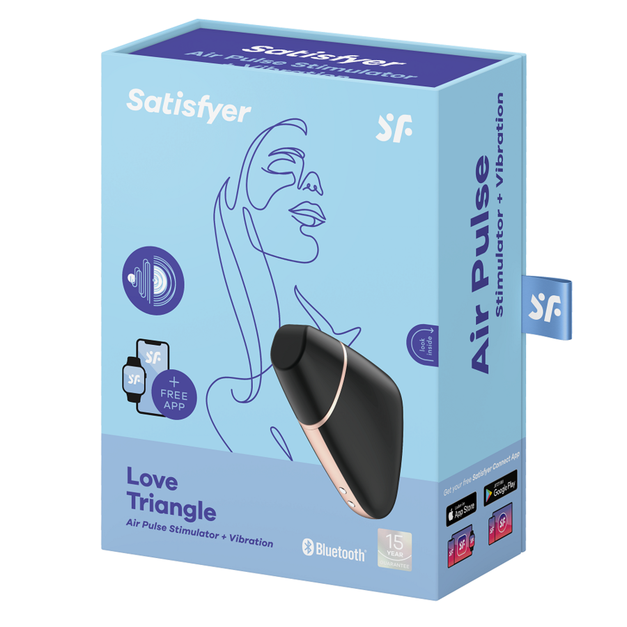 SATISFYER - STIMOLATORE E VIBRATORE TRIANGOLO AMOROSA BIANCO