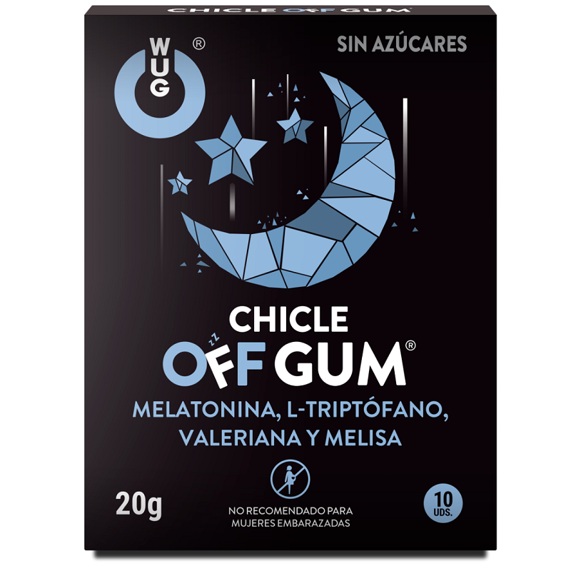 WUG GUM - GOMMA DA MASTICARE OFF VALERIANA, TRIPTOFANO, MELISSA E MELATONINA 10 UNITÀ