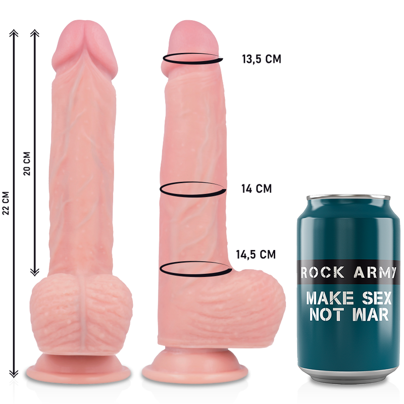 ROCKARMY - ROTATORE E VIBRATORE REALISTICO HAWK 22 CM -O- 4,6 CM