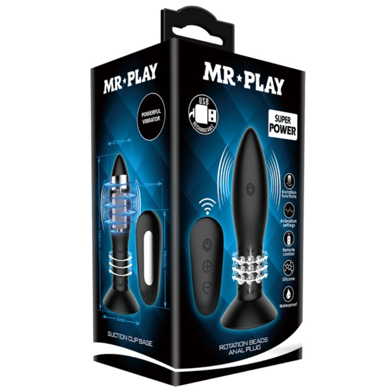 MR PLAY - SPINA CON SFERE ROTANTI TELECOMANDO NERO