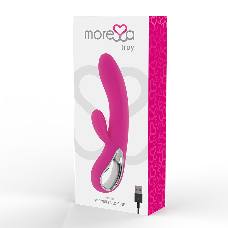 MORESSA - TROY PREMIUM MASSAGGIATORE CLITORIDE PUNTO G RICARICABILE IN SILICONE