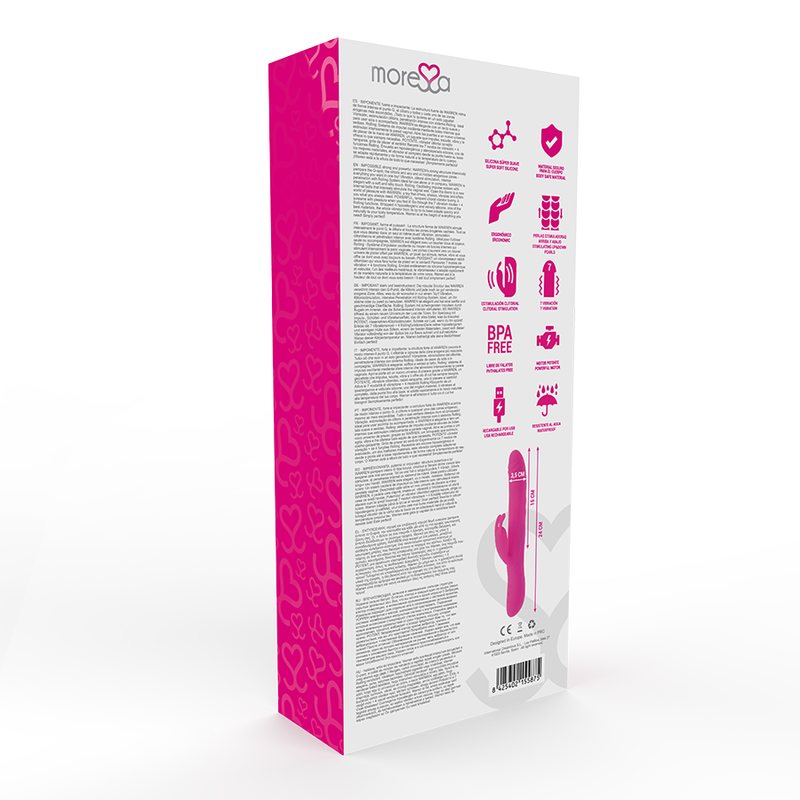 MORESSA - WARREN GIRANTE OSCILLANTE VIBRANTE RICARICABILE IN SILICONE PREMIUM