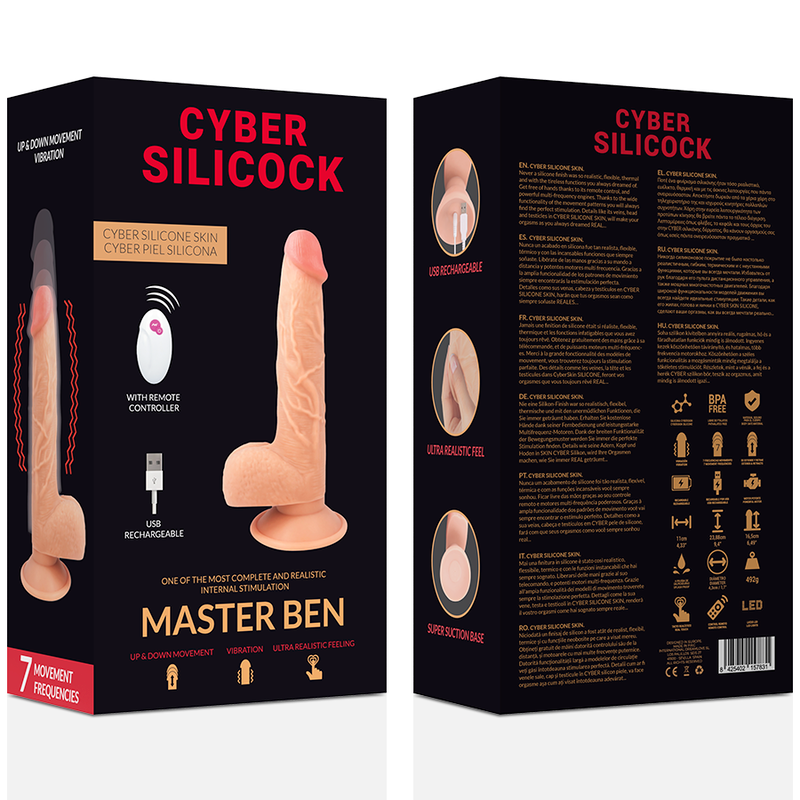 CYBER SILICOCK - TELECOMANDO REALISTICO MASTER BEN 23,88 CM -O- 4,3 CM