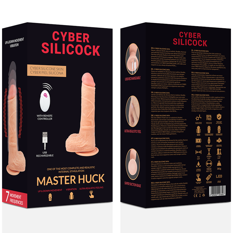 CYBER SILICOCK - TELECOMANDO REALISTICO MASTER HUCK 20,9 CM -O- 4 CM