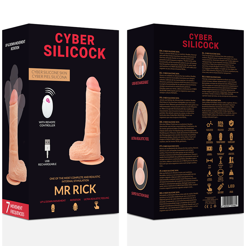 CYBER SILICOCK - TELECOMANDO REALISTICO MR RICK 20,9 CM -O- 4 CM