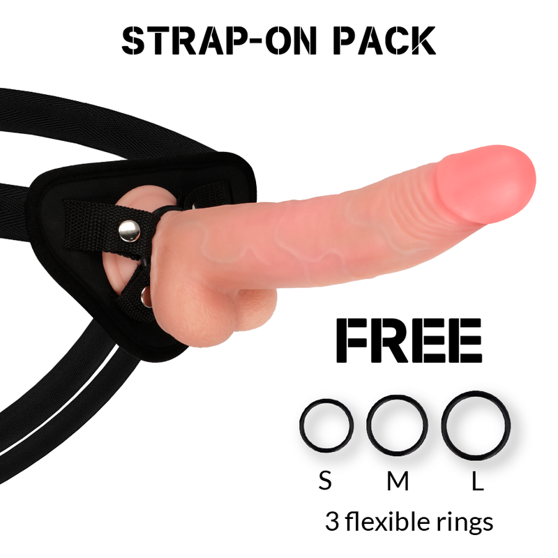 ROCKARMY - IMBRACATURA + DILDO REALISTICO LEOPARDO A DOPPIA DENSITÀ 23 CM -O- 4,77 CM